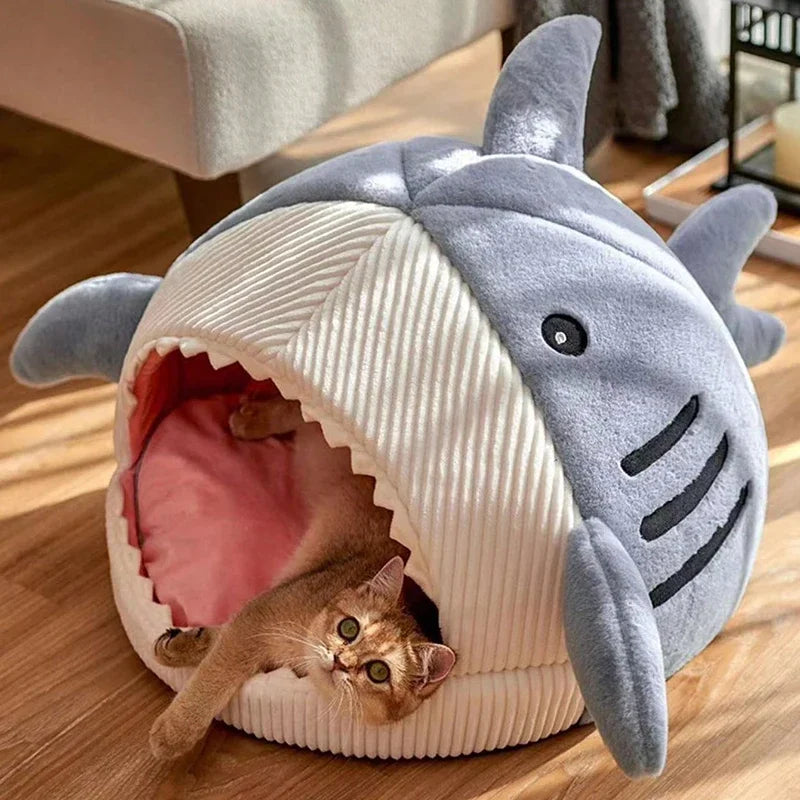 🦈 Luxury Plush Shark Pet Bed