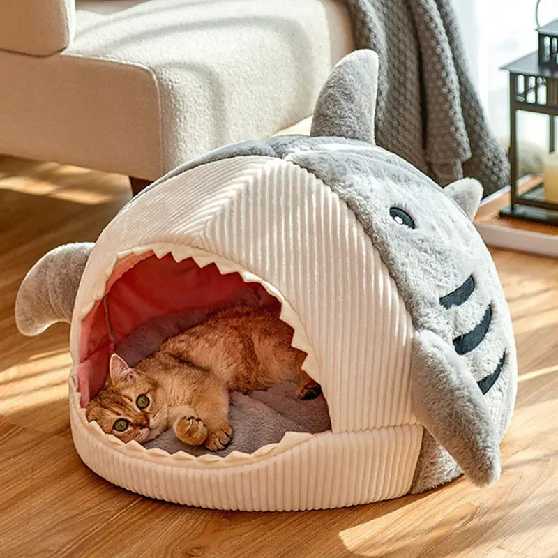 🦈 Luxury Plush Shark Pet Bed