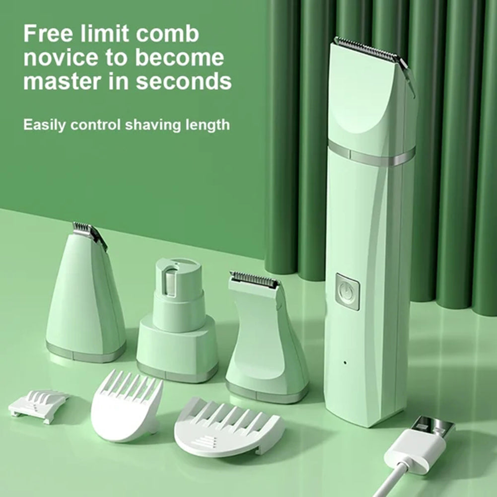 🪒 4 in 1 Electric Pet Grooming Kit - Hair Trimmer, Clippers, Nail Grinder for Cats & Dogs