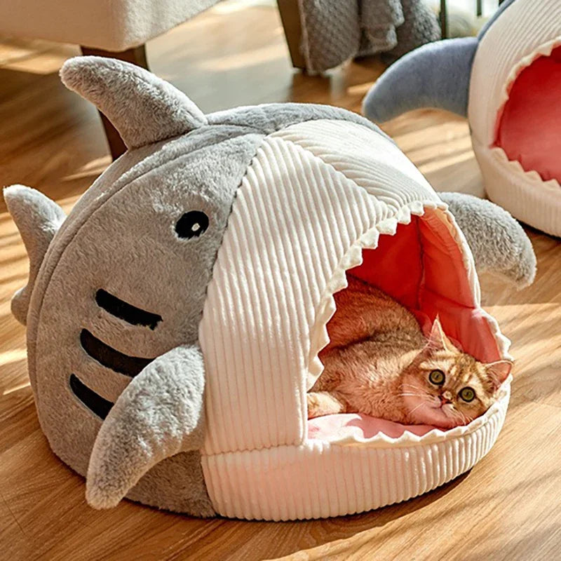 🦈 Luxury Plush Shark Pet Bed