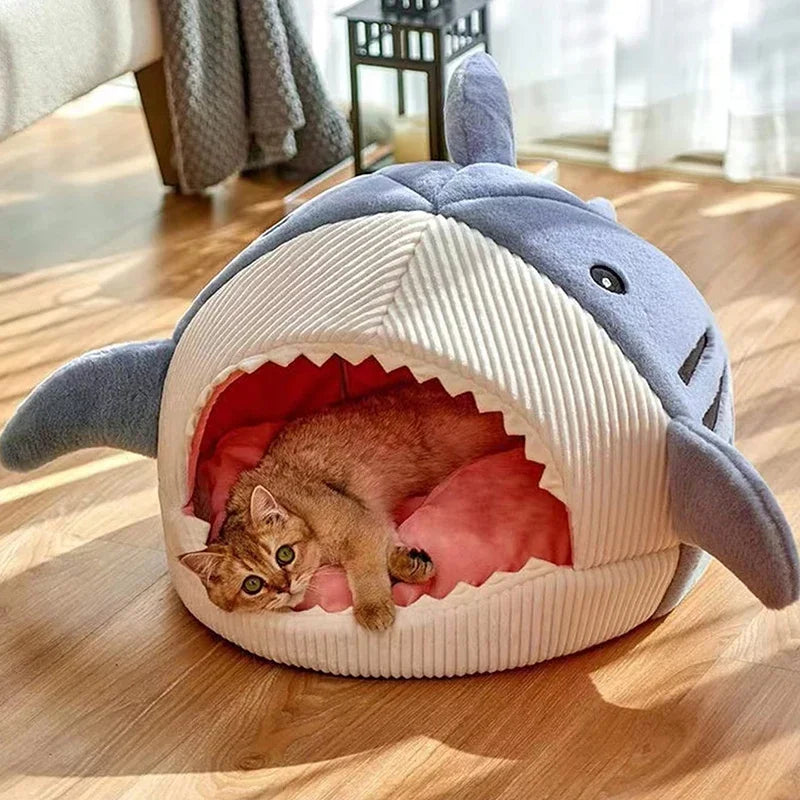🦈 Luxury Plush Shark Pet Bed
