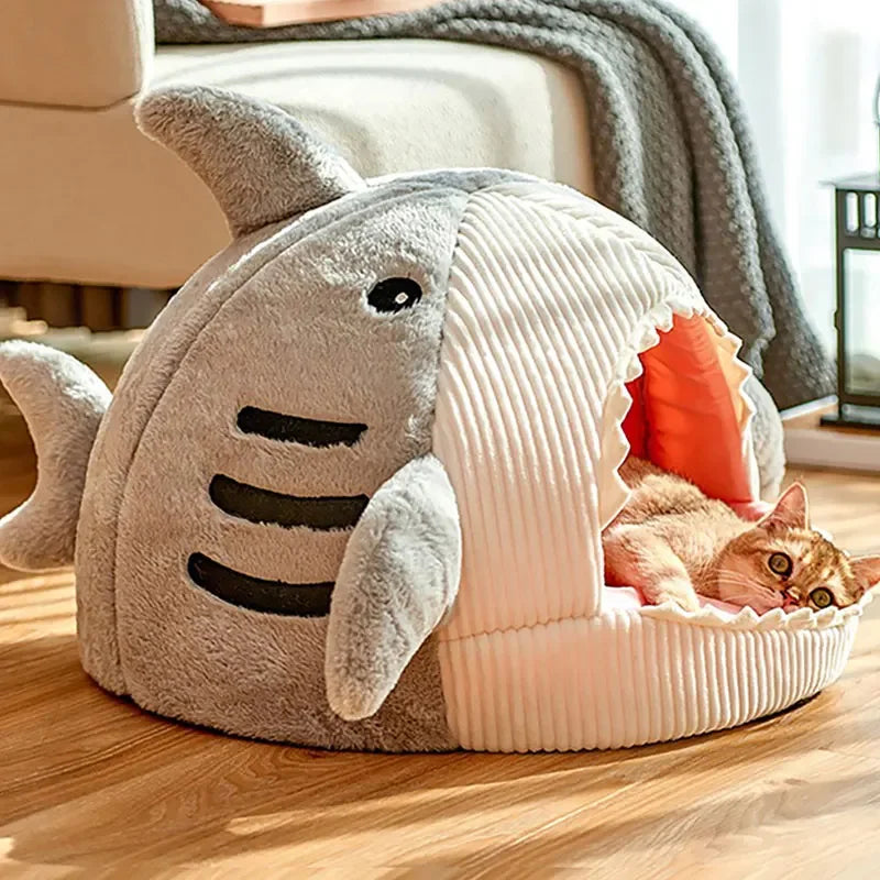 🦈 Luxury Plush Shark Pet Bed