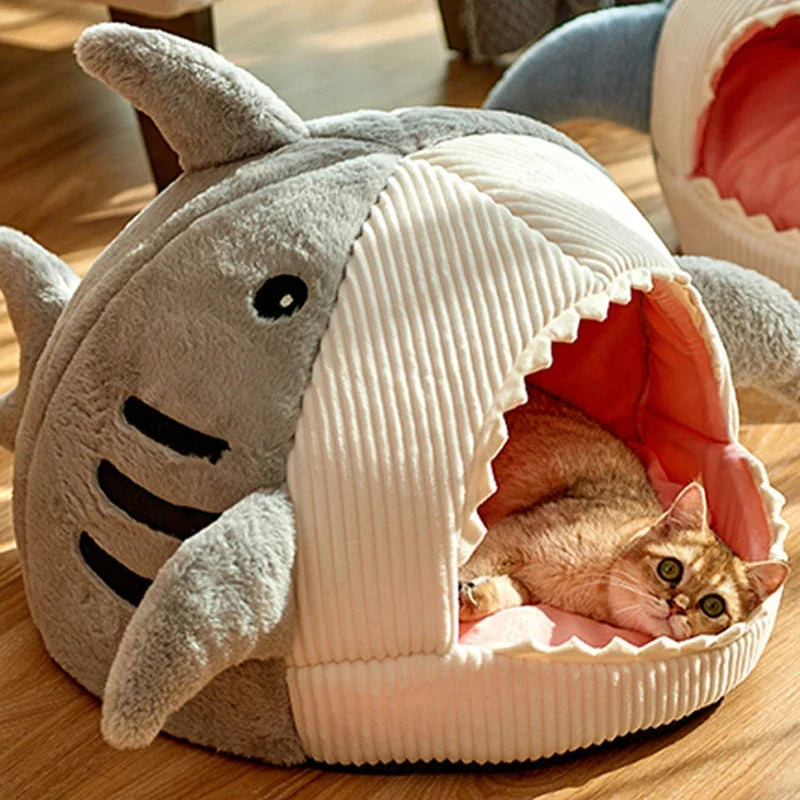 🦈 Luxury Plush Shark Pet Bed